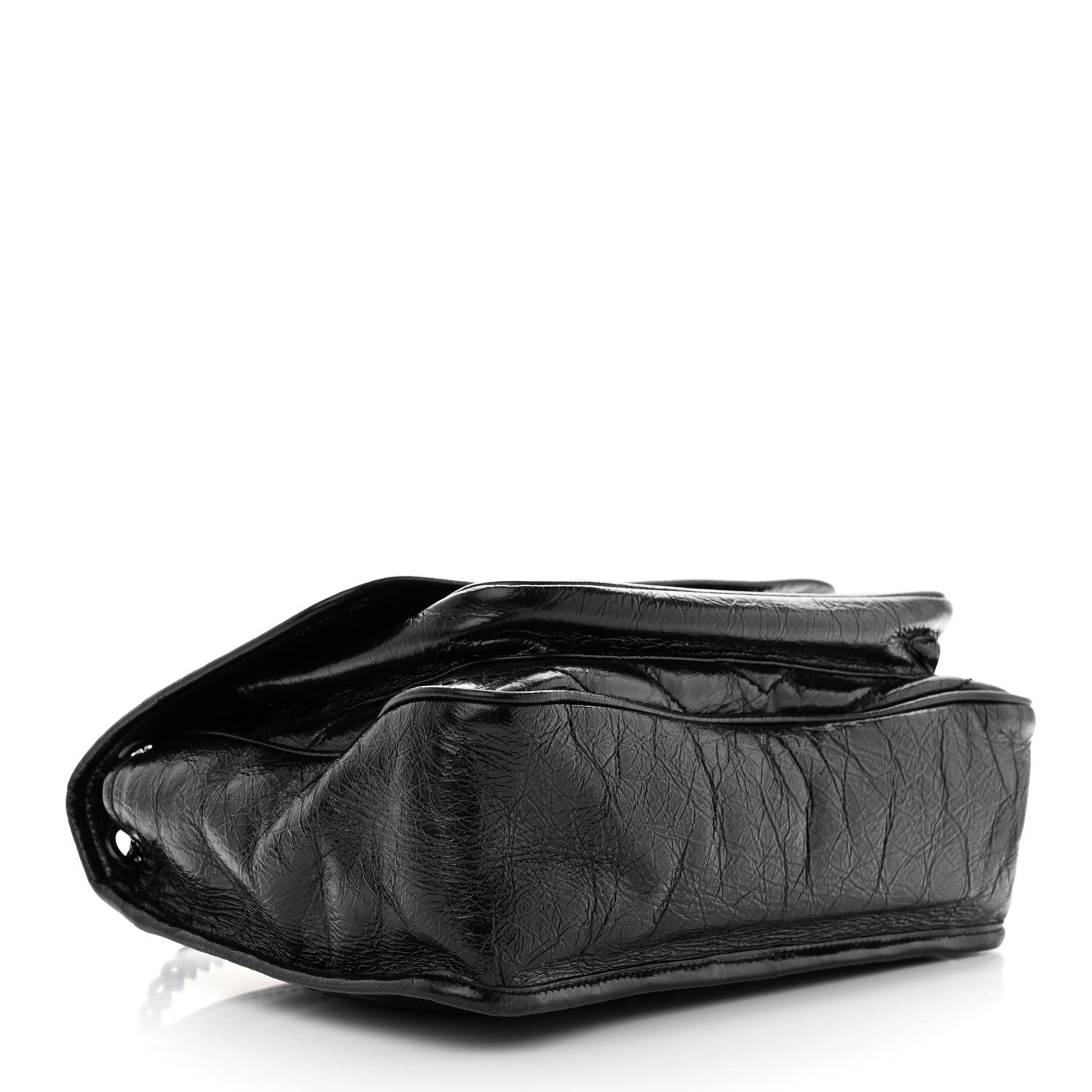 Saint Laurent Crinkled Calfskin Matelasse Monogram Medium Niki Chain Satchel Black 4 of 10