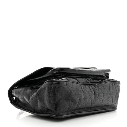 Saint Laurent Crinkled Calfskin Matelasse Monogram Medium Niki Chain Satchel Black 4 of 10