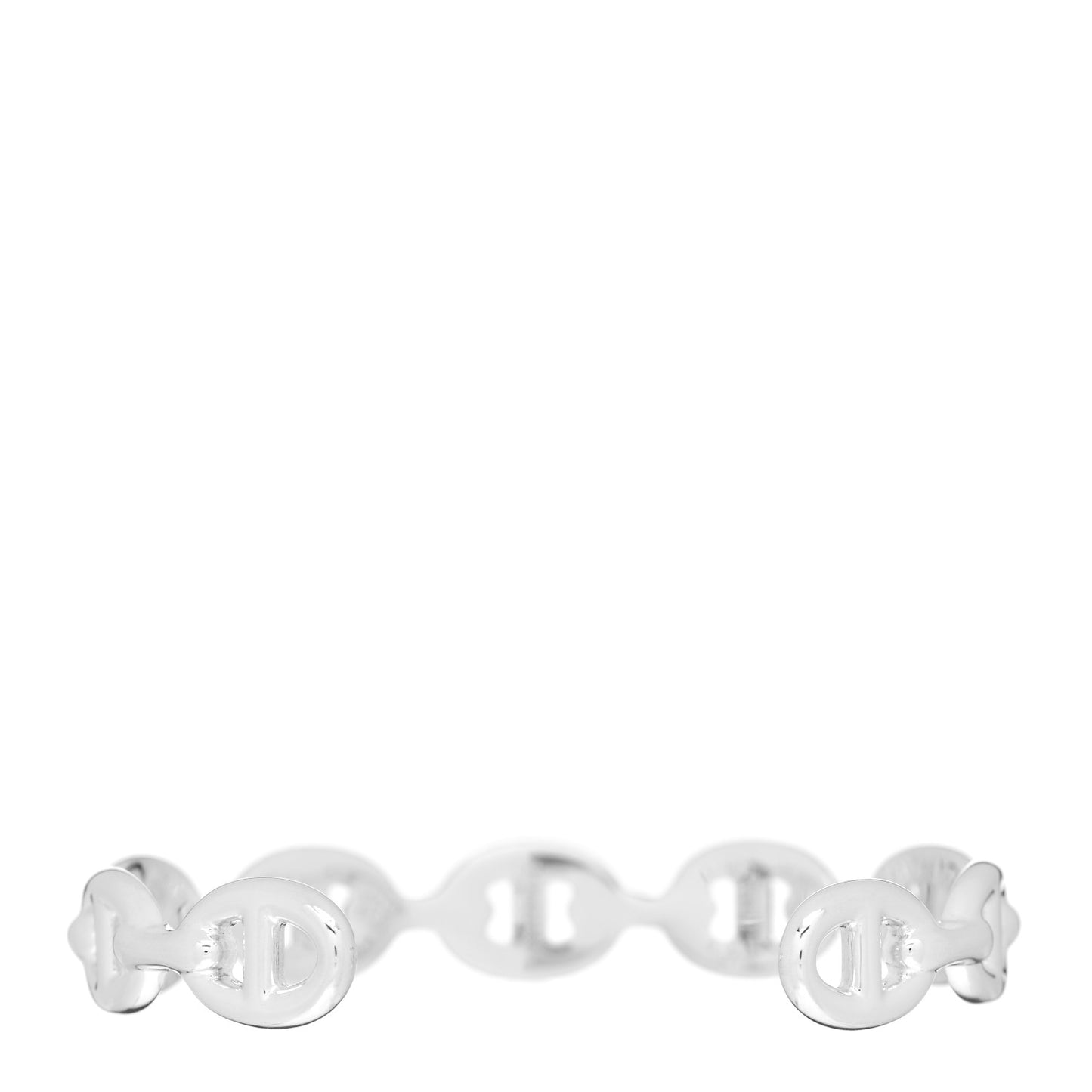 Sterling Silver MM Chaine d'Ancre Enchainee Cuff Bracelet SH