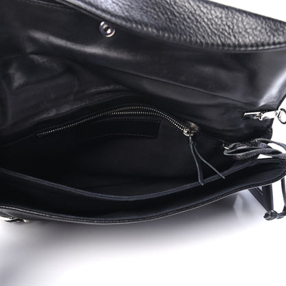 Balenciaga Chevre Silver Metallic Edge Hardware Envelope Clutch Black 4 of 4