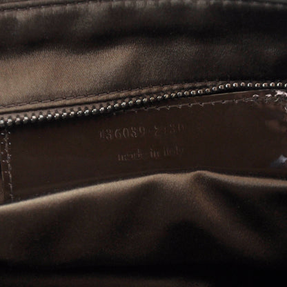 Balenciaga Satin Flat Chain Clutch Brown 6 of 7
