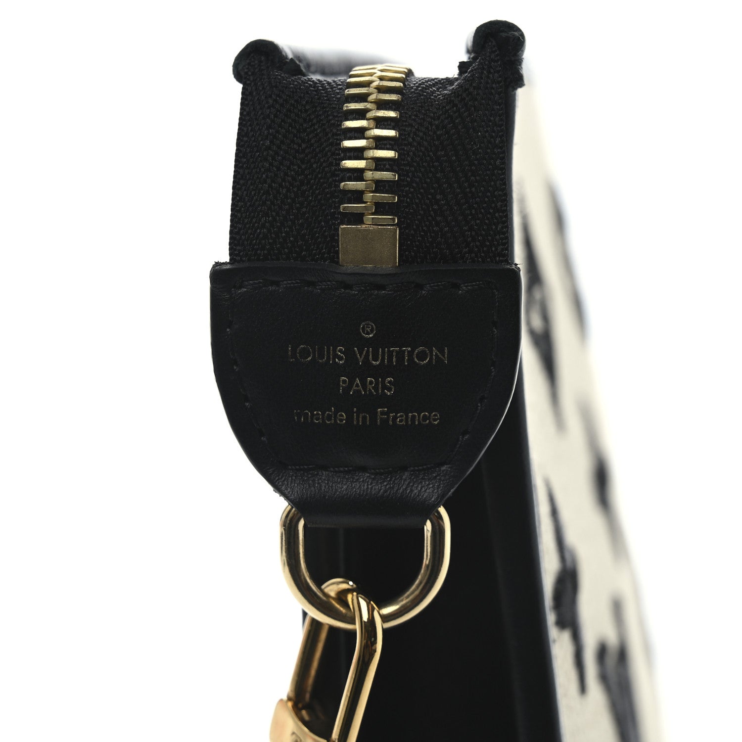 Louis Vuitton Raffia Calfskin Monogram Toiletry Pouch 26 On Chain Beige Black 6 of 10