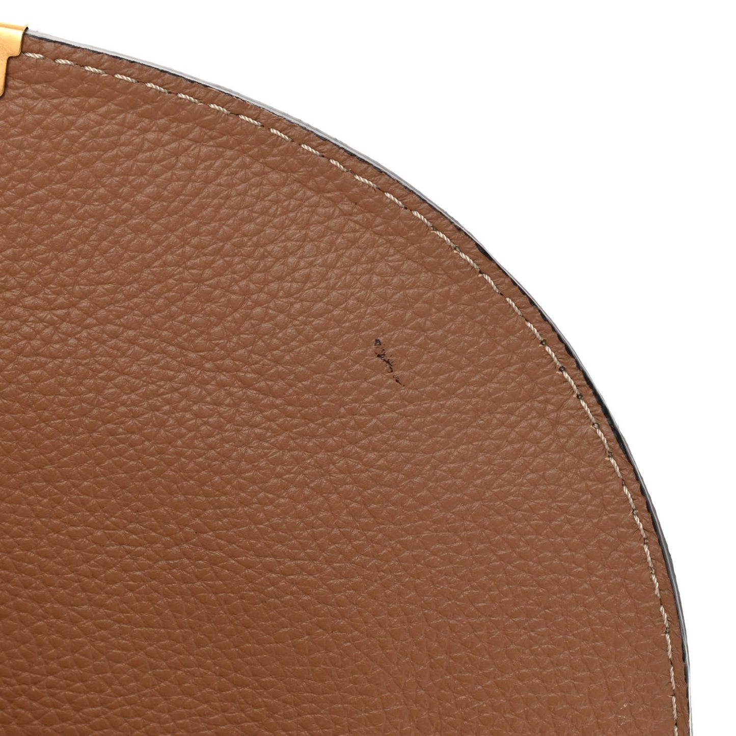 Calfskin Medium Marcie Round Crossbody Bag Nut