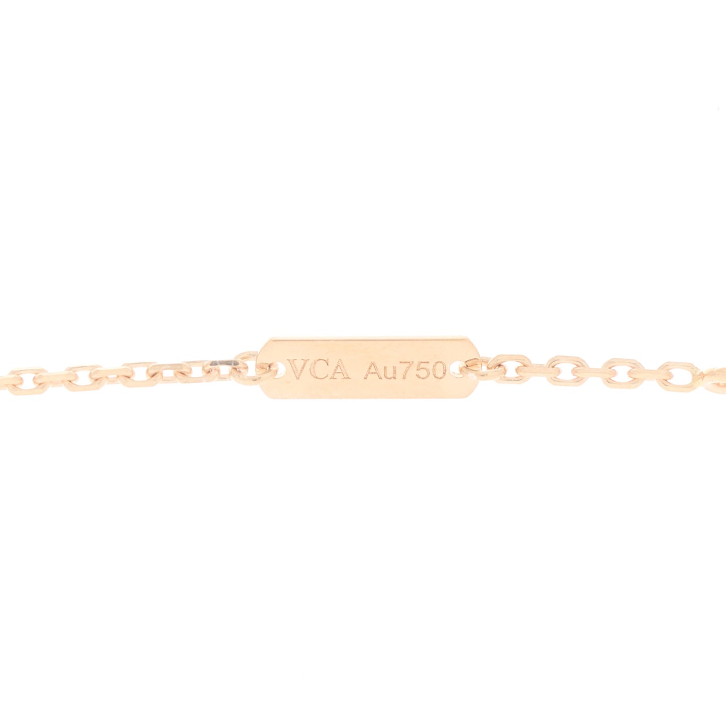18K Rose Gold Diamond Small Perlee Clovers Pendant Necklace