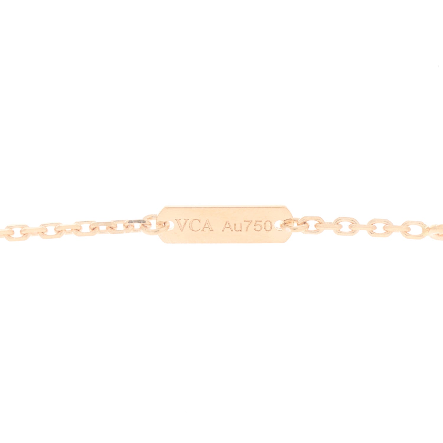 Van Cleef & Arpels 18K Rose Gold Diamond Small Perlee Clovers Pendant Necklace 4 of 5