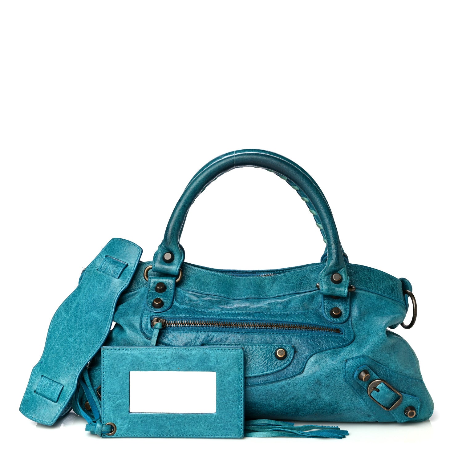 正規品　BALENCIAGA　Thefirst ブルー　Vintage Balenciaga City Bag: Turquoise