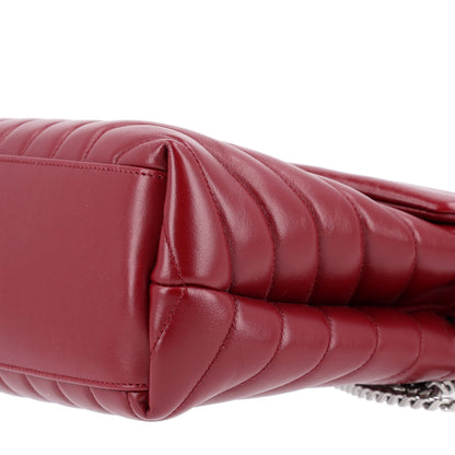 Saint Laurent Calfskin Y Quilted Monogram Medium Loulou Chain Satchel Palissandre 10 of 11