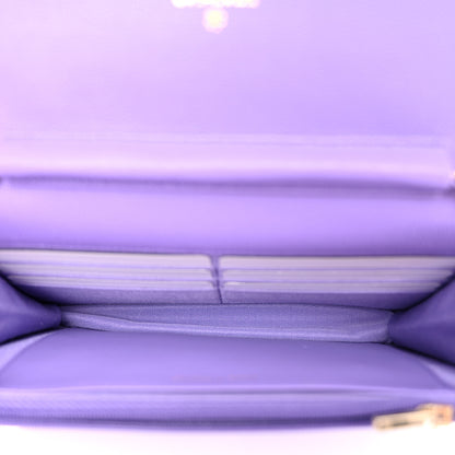 Chanel Caviar Quilted Wallet on Chain WOC Purple 5 of 13