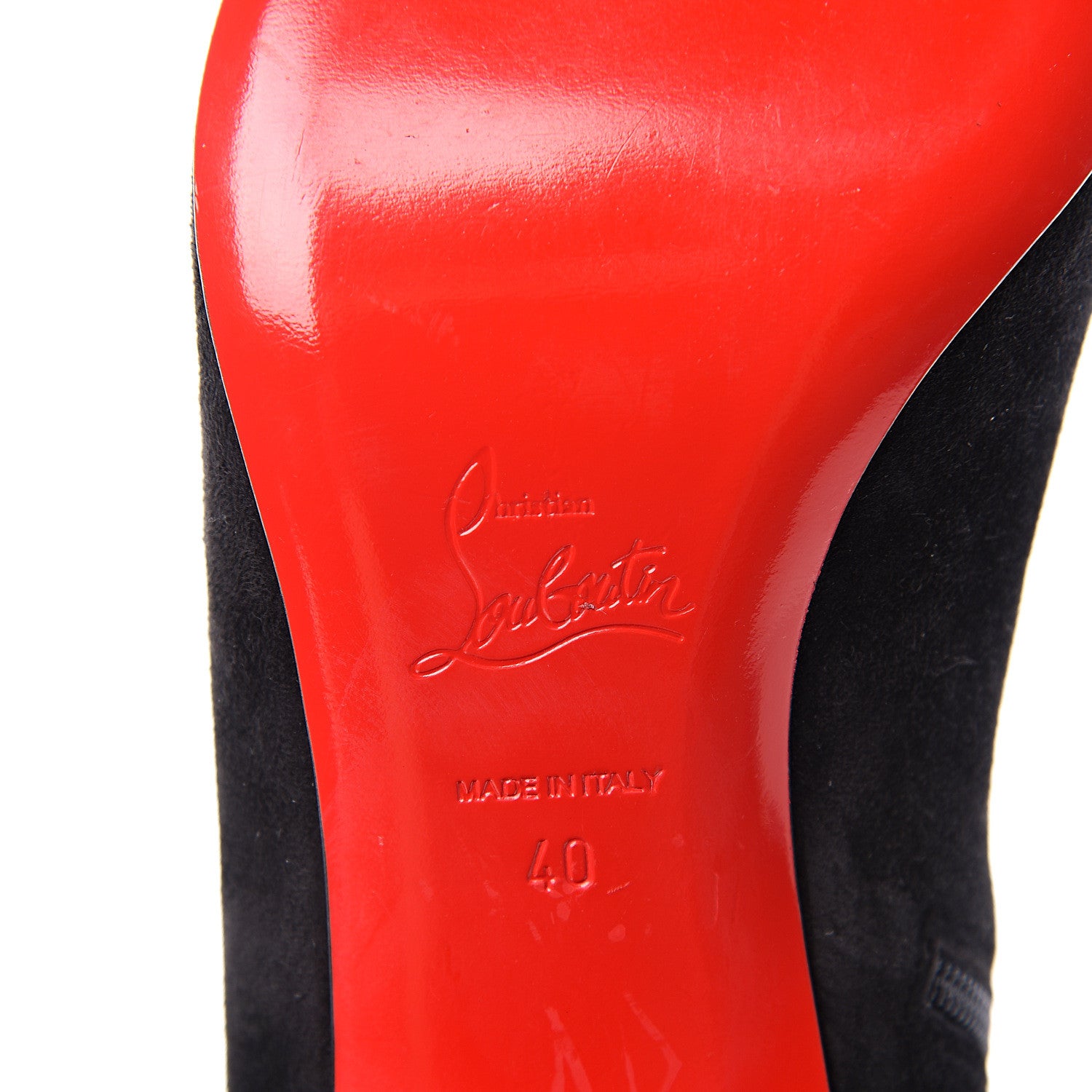 Christian Louboutin Veau Velours Spiked Study Stretch 55 Over The Knee Boots 40 Black 9 of 9