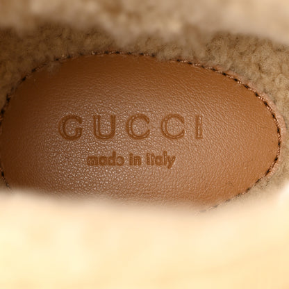 Gucci Suede Wool Womens Prestige Booties 37 Butterscotch 6 of 9