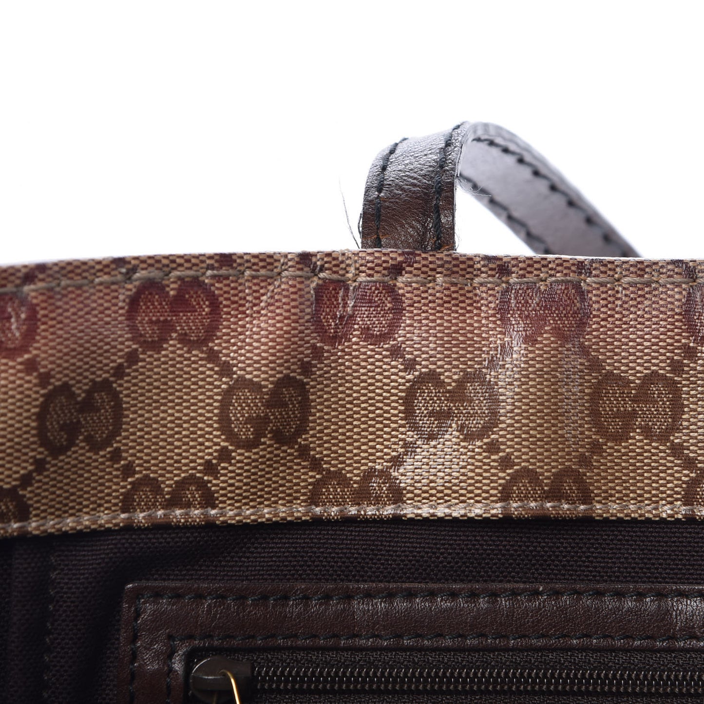 Crystal Monogram Large Babouska Vertical Shopping Tote Brown