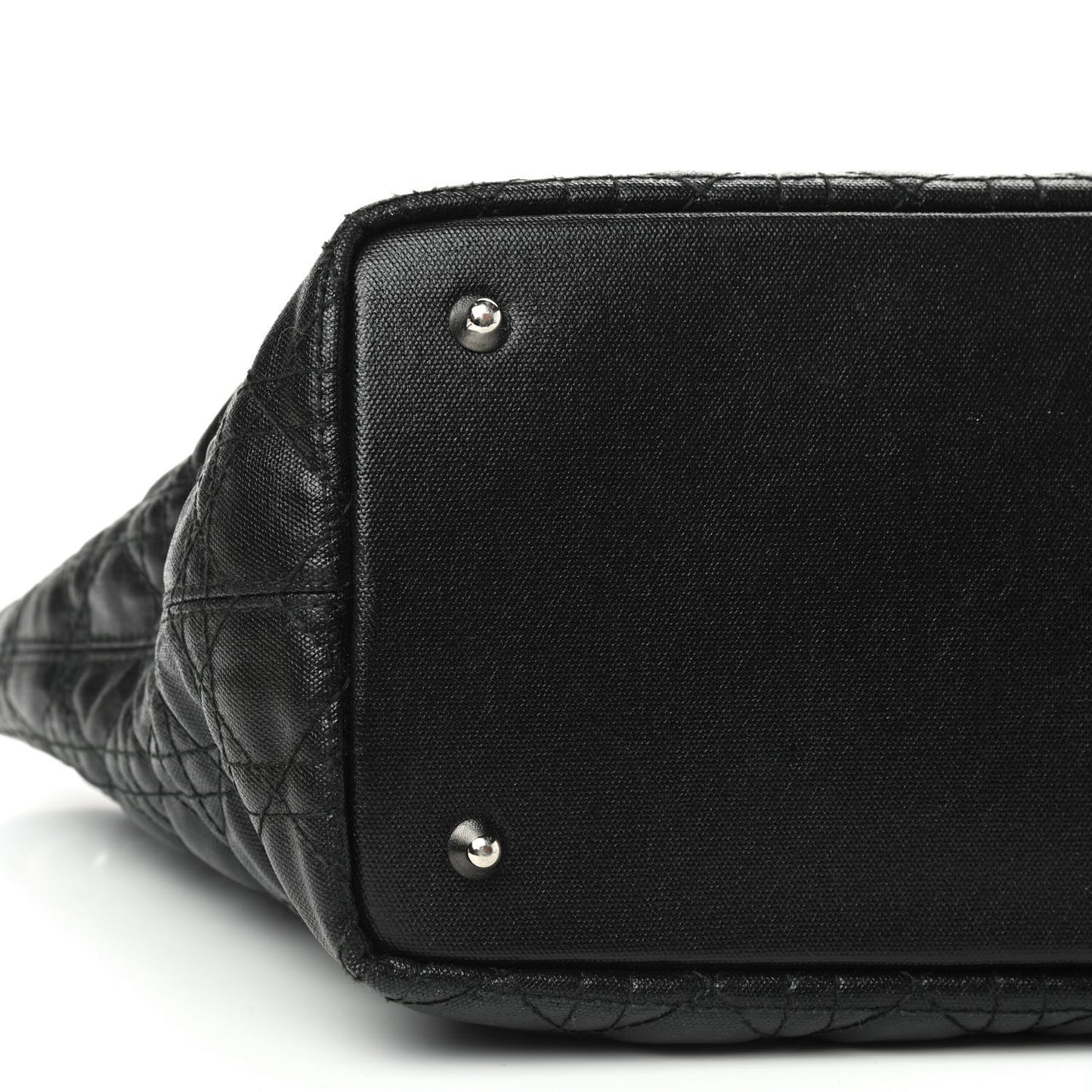 Coated Canvas Cannage Small Panarea Tote Black