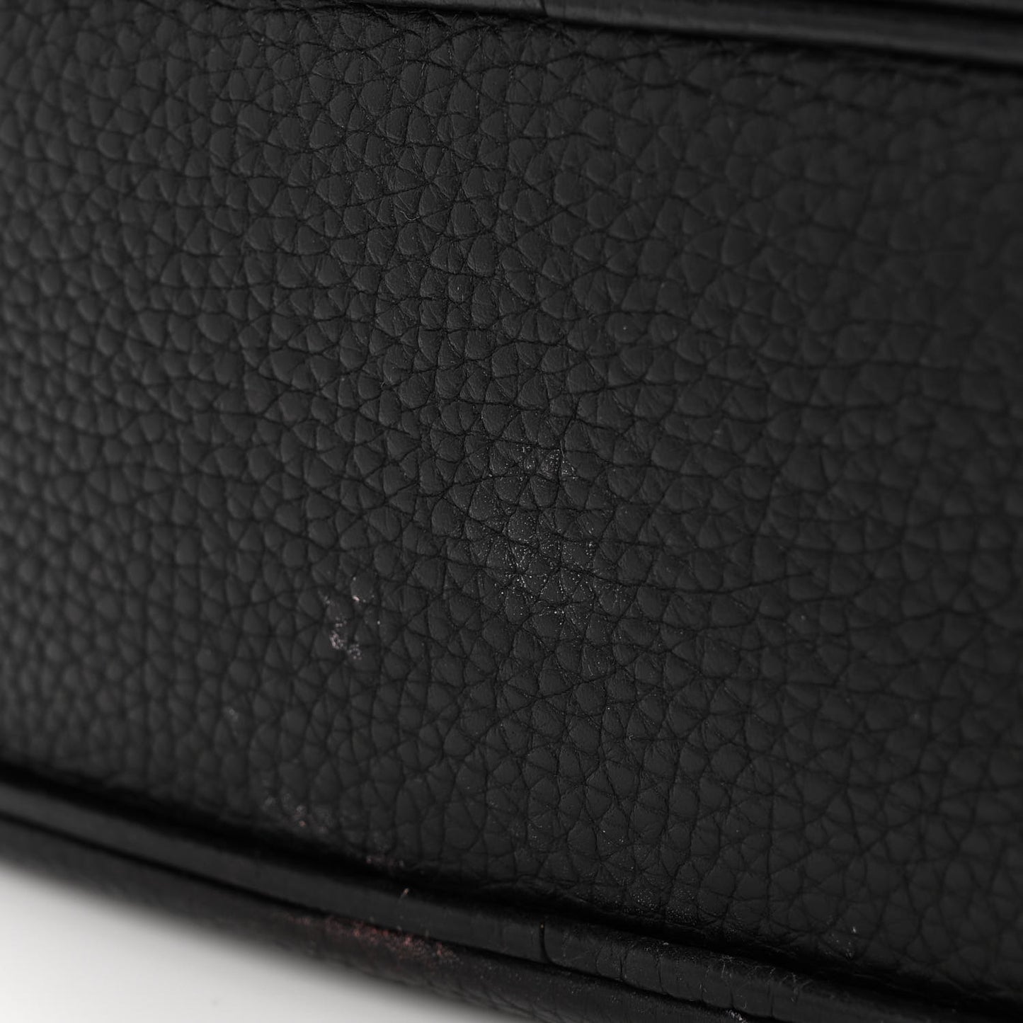 Pebbled Calfskin Small Soho Disco Bag Black