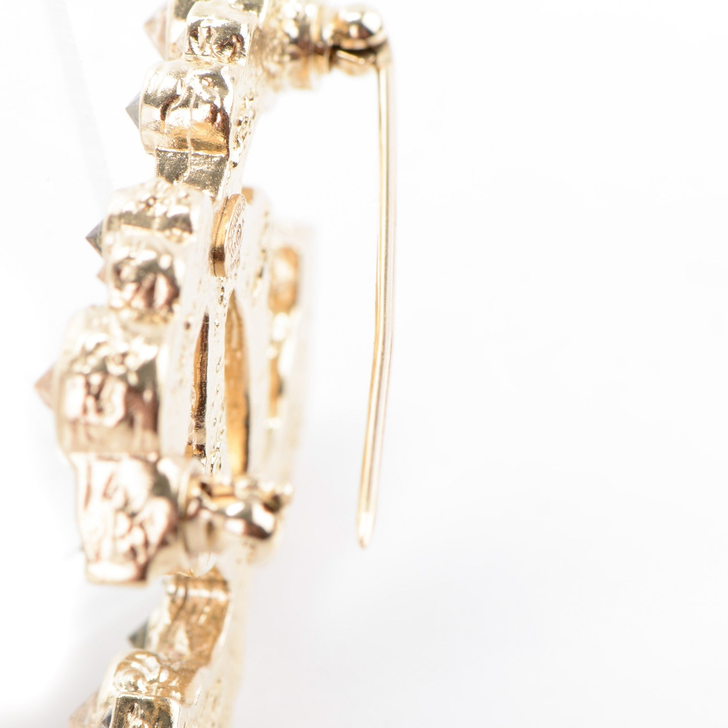 Chanel Crystal CC Brooch Pale Gold 4 of 6