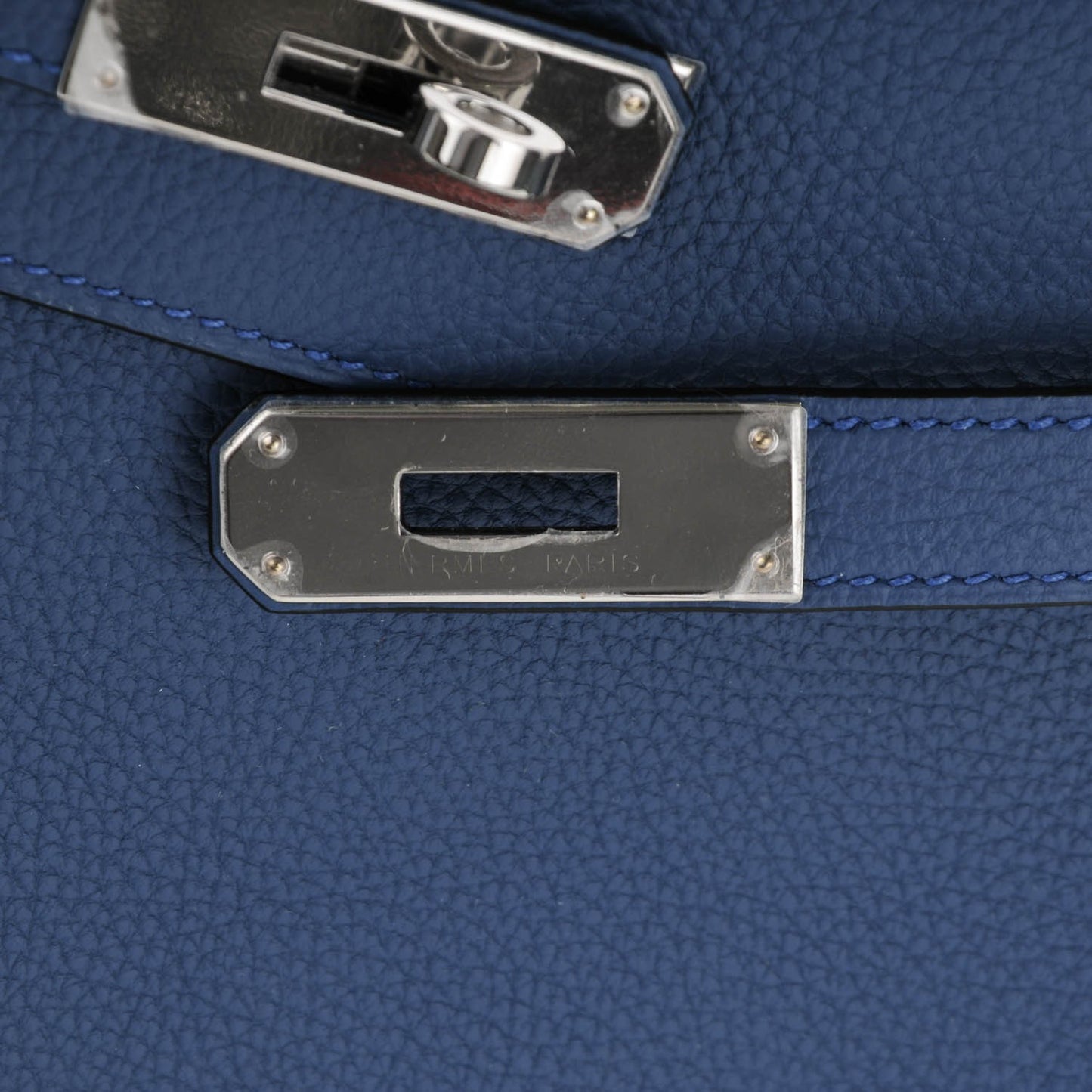 Togo Kelly Retourne 28 Bleu Agate