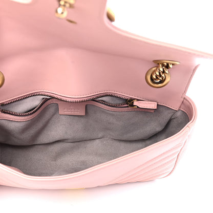 Gucci Calfskin Matelasse Small GG Marmont Shoulder Bag Perfect Pink 4 of 5
