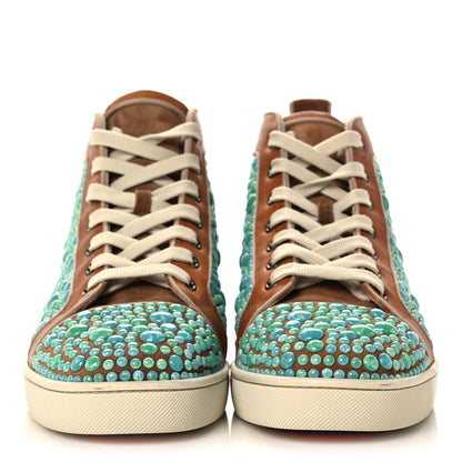 Christian Louboutin Calfskin Suede Minerom India Flat Sneakers 40.5 Turquoise 2 of 11