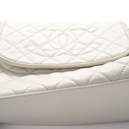 Chanel Caviar Quilted Timeless Accordion Flap White 8 of 17