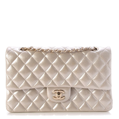 Chanel Iridescent Calfskin Medium Double Flap Light Gold 1 of 13