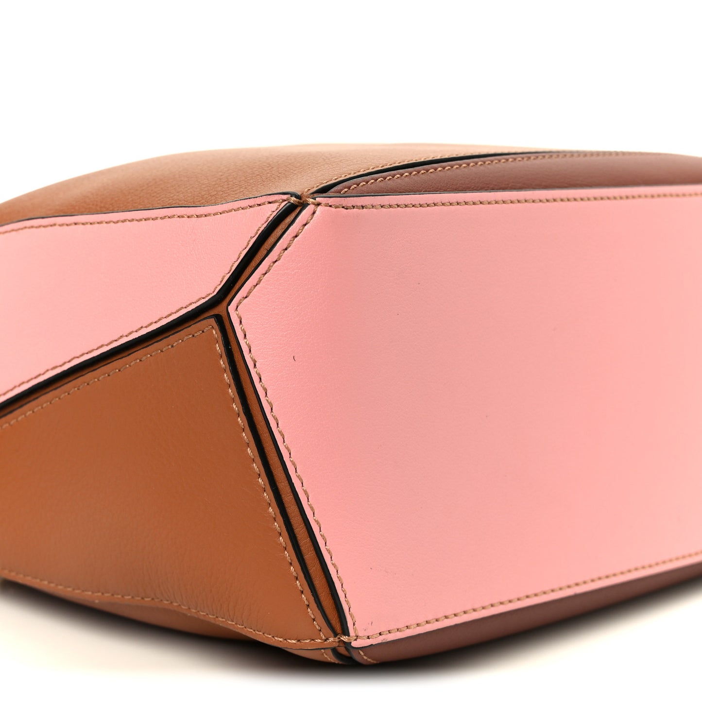 Calfskin Small Puzzle Bag Tan Medium Pink