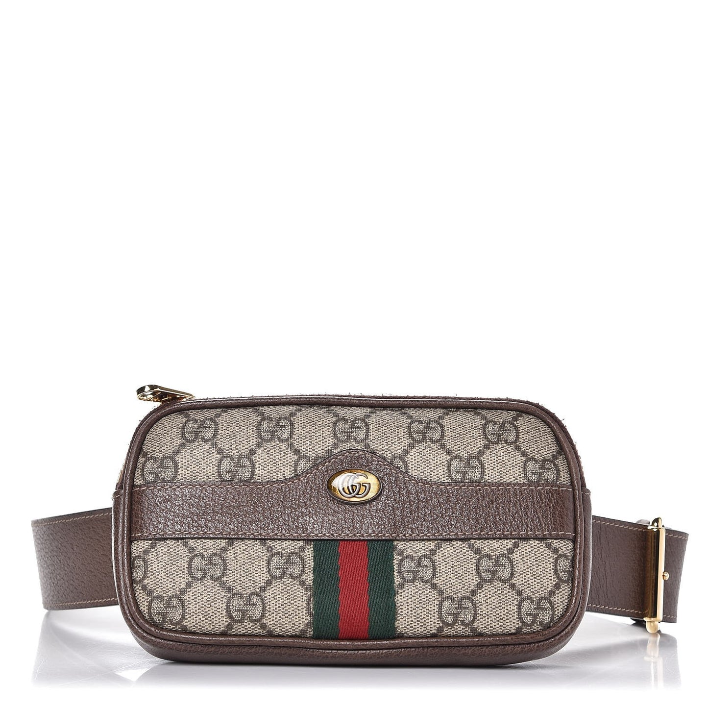GG Supreme Monogram Ophidia Belted iPhone Case 85 34 Dark Brown