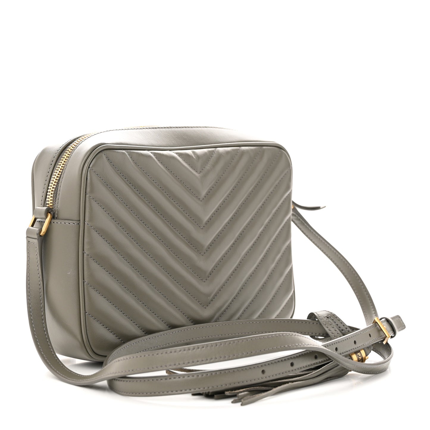Calfskin Matelasse Monogram Lou Camera Bag Dusty Grey