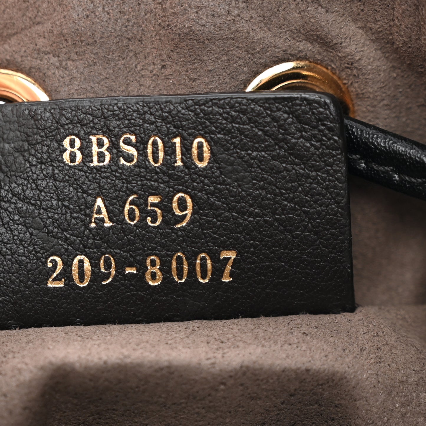 Vitello Liberty F is Fendi Bi-Color FF 1974 Embossed Mini Mon Tresor Bucket Bag Maya Black