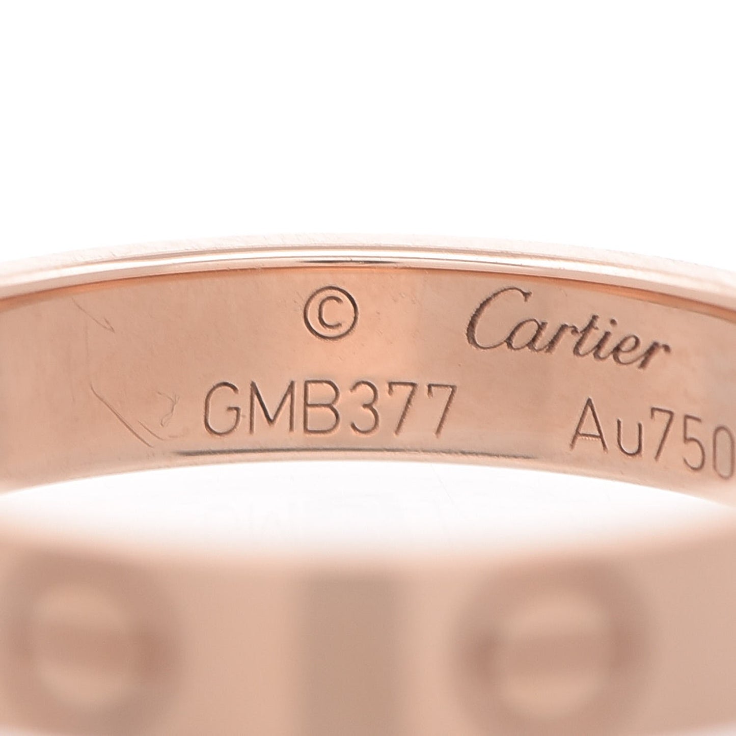 18K Pink Gold 4mm LOVE Wedding Band Ring 51 5.75
