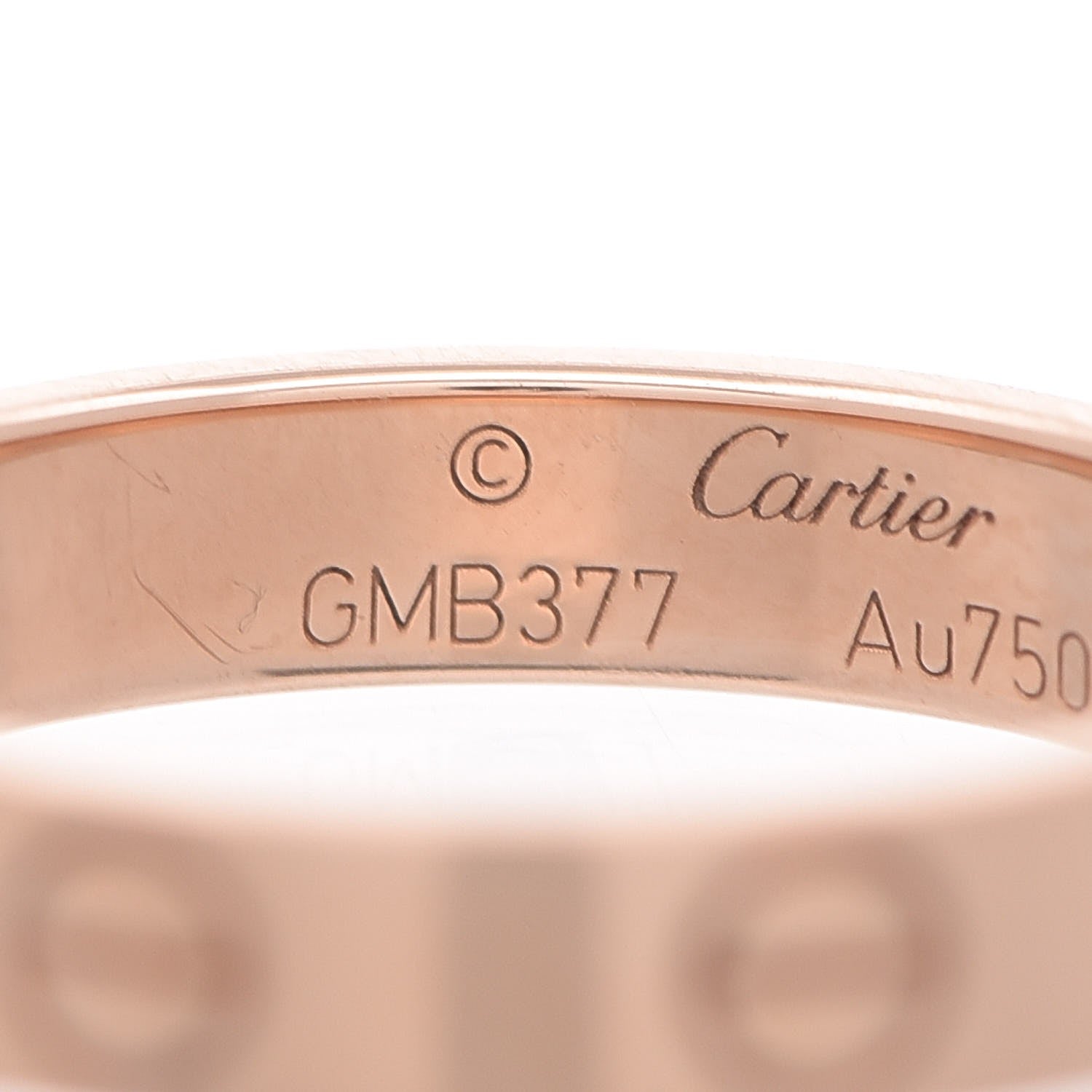 Cartier 18K Pink Gold 4mm LOVE Wedding Band Ring 51 5.75 5 of 6