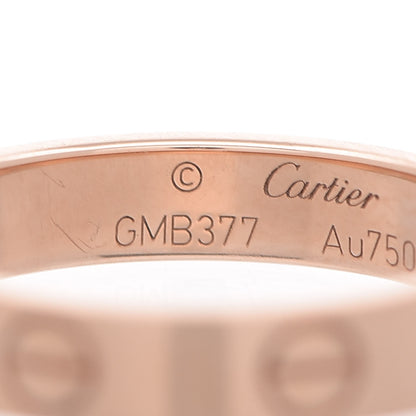Cartier 18K Pink Gold 4mm LOVE Wedding Band Ring 51 5.75 5 of 6