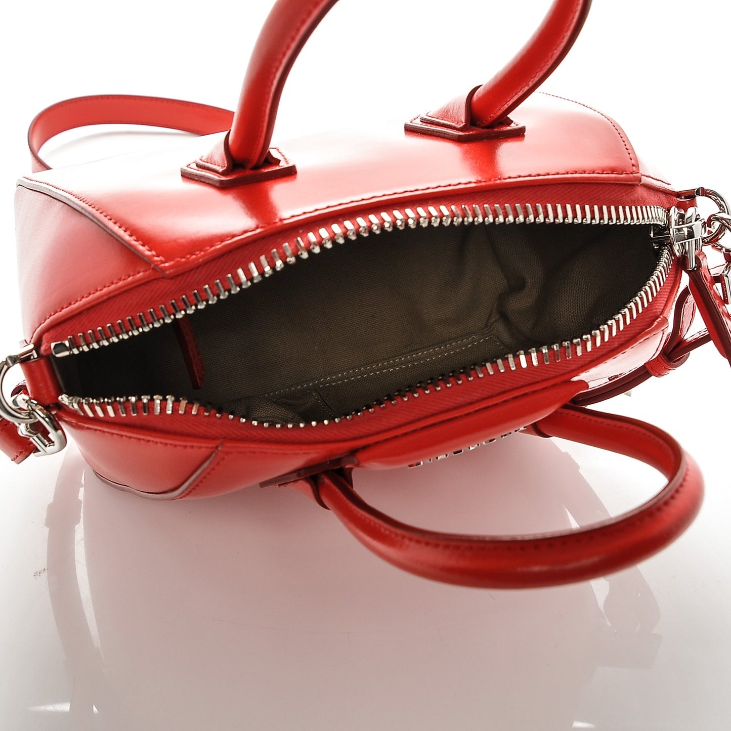Shiny Lord Calfskin Mini Antigona Red