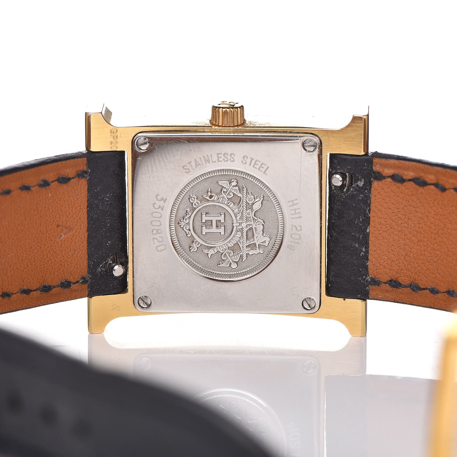 Hermes Stainless Steel Epsom 21mm Heure H Hour Quartz Watch Noir 5 of 10