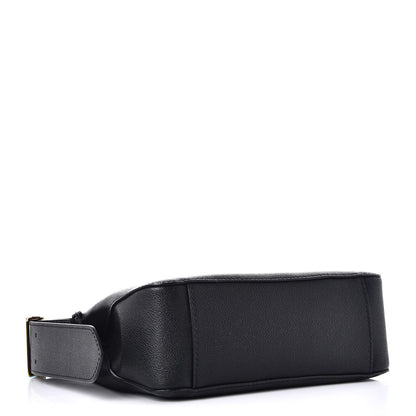 Burberry Soft Grain Calfskin House Check Small Helmsley Crossbody Black 4 of 8