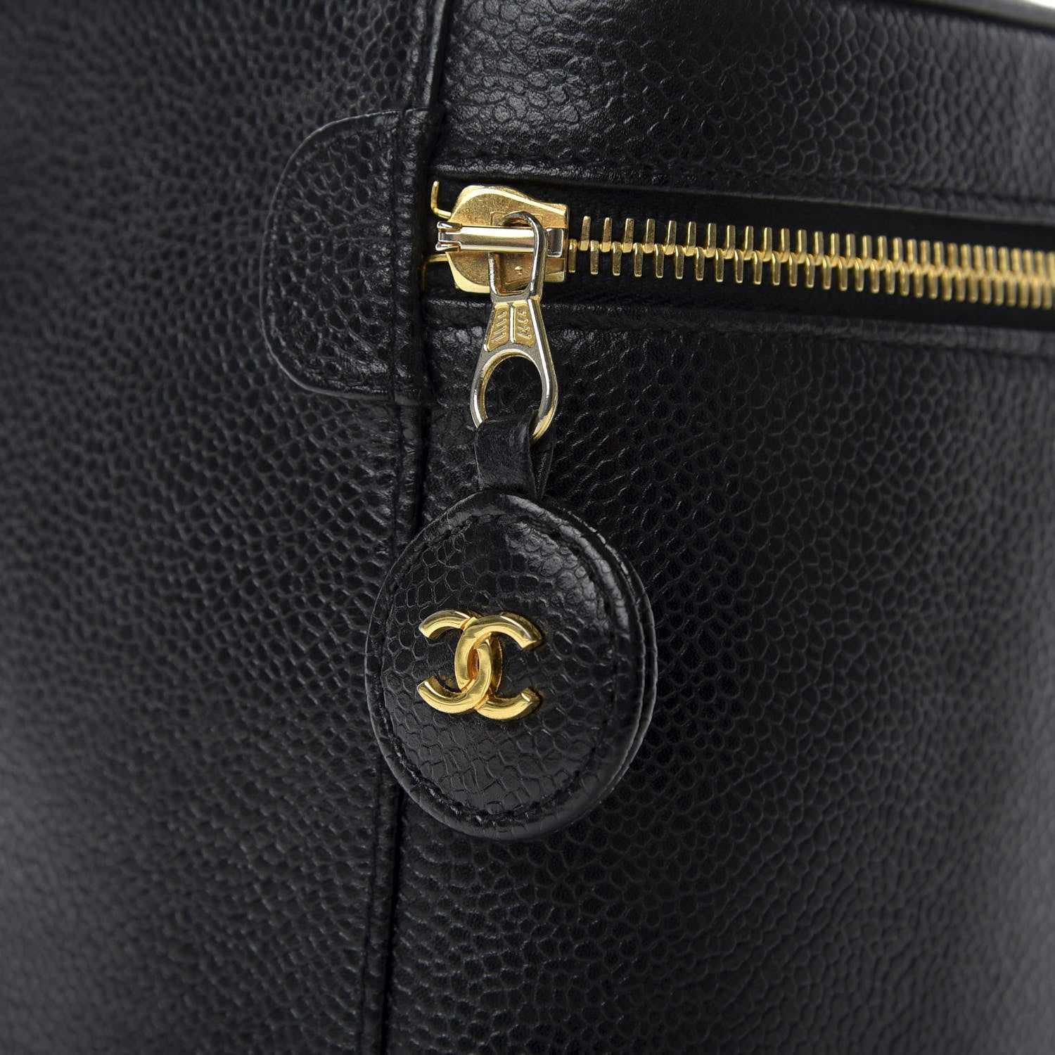 Chanel Caviar Vanity Cosmetic Case Black 9 of 9