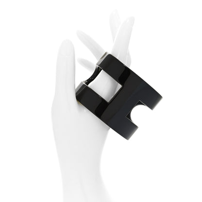 Hermes Lacquered Wood Ano Cuff PM Navy Bleu Dark Purple 2 of 5