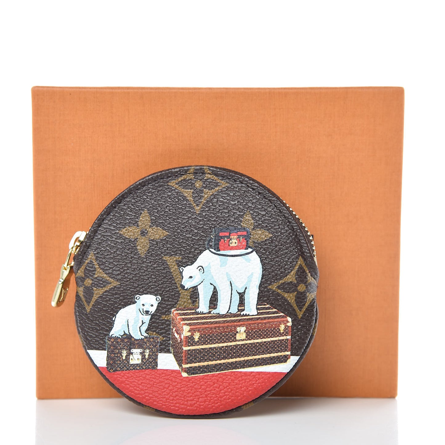 Monogram 2017 Christmas Animation Round Coin Purse