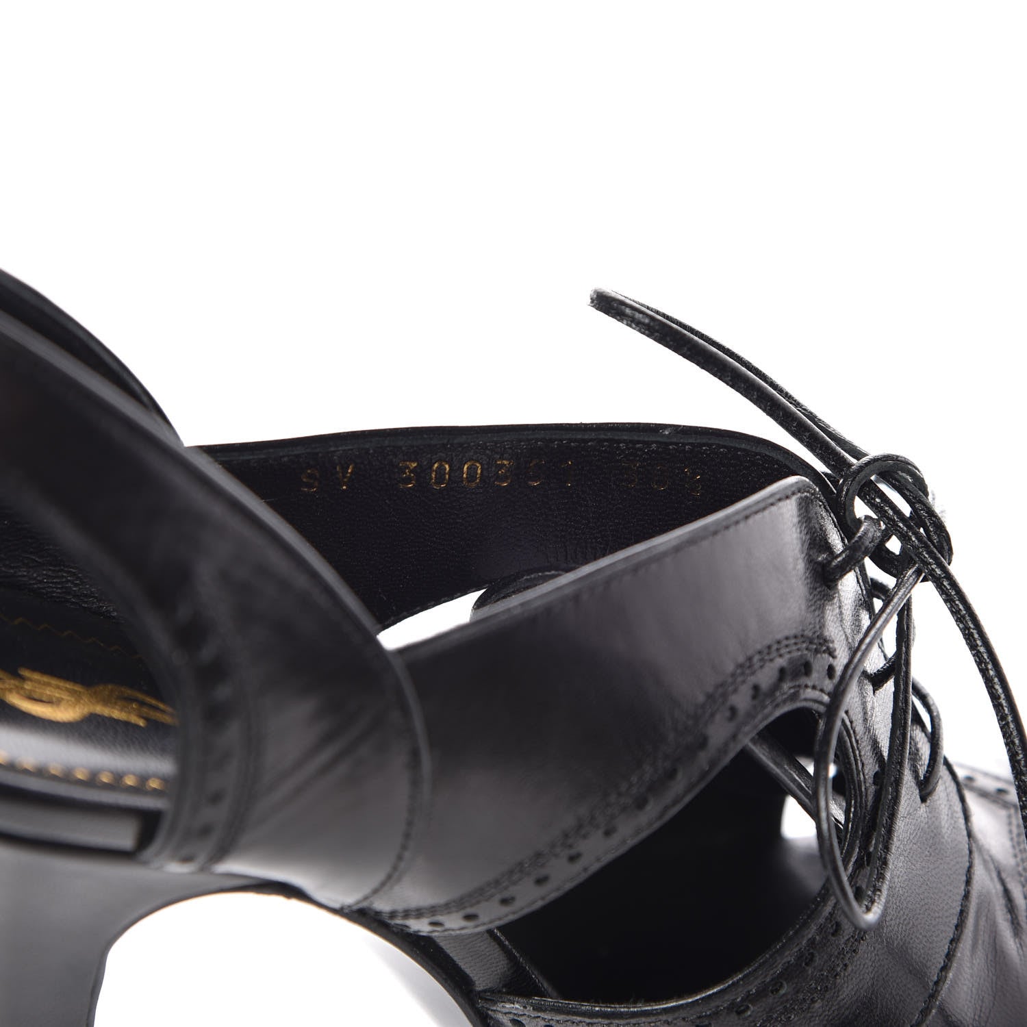 Saint Laurent Calfskin Tribute Tripon 105 Platform Sandals 38.5 Black 8 of 8
