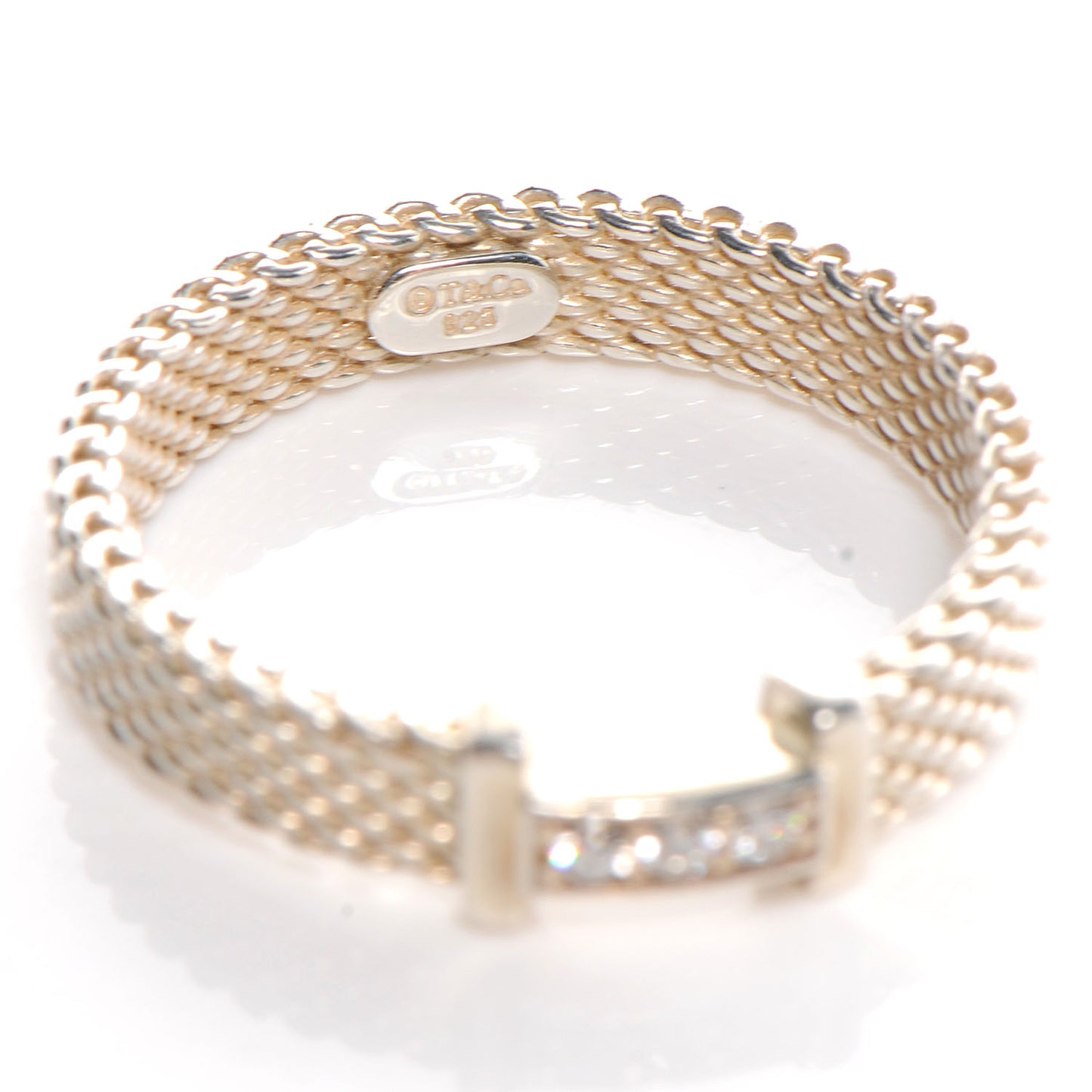 Sterling Silver Diamonds Narrow Somerset Ring 54 7