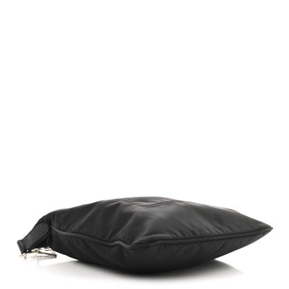 Prada Nylon Flat Messenger Bag Black 4 of 11