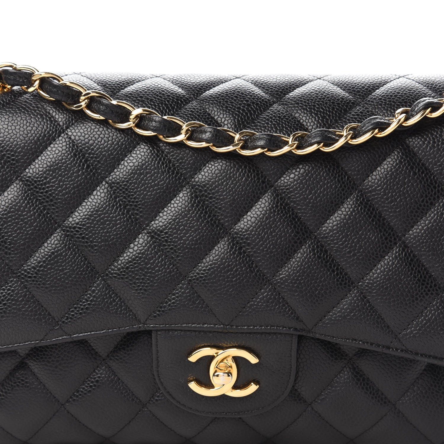 Chanel Caviar Quilted Jumbo Double Flap Black 10 of 10