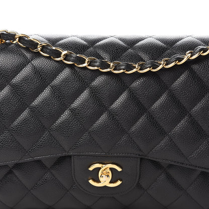 Chanel Caviar Quilted Jumbo Double Flap Black 10 of 10
