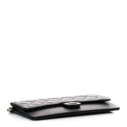 Chanel Caviar Quilted Classic Pouch With Handle Black 4 of 7