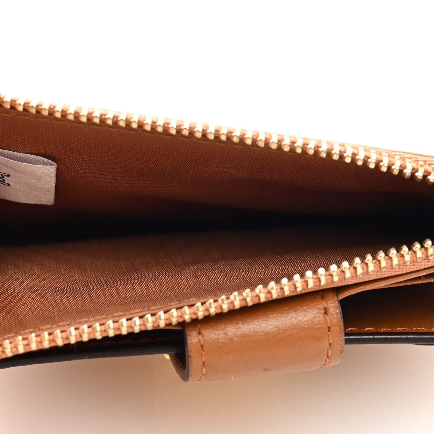 Calfskin Visetos Patricia Mini Card Holder Cognac