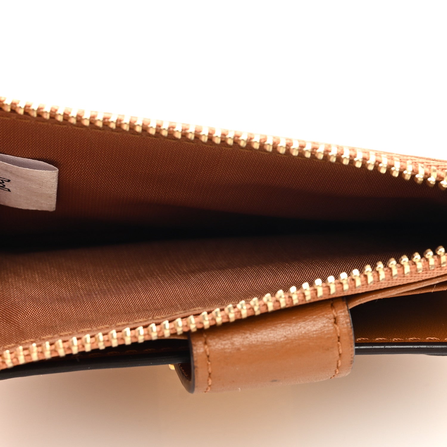MCM Calfskin Visetos Patricia Mini Card Holder Cognac 5 of 7