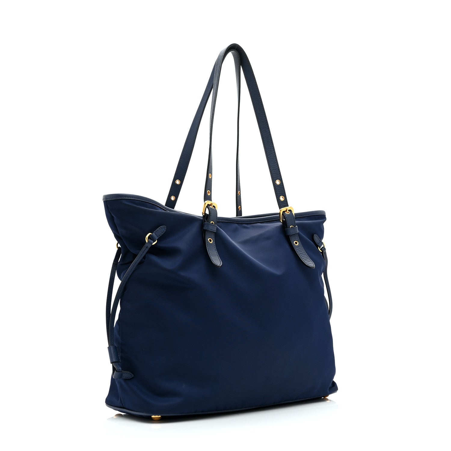 Prada Tessuto Nylon Saffiano Tote Baltico 3 of 10