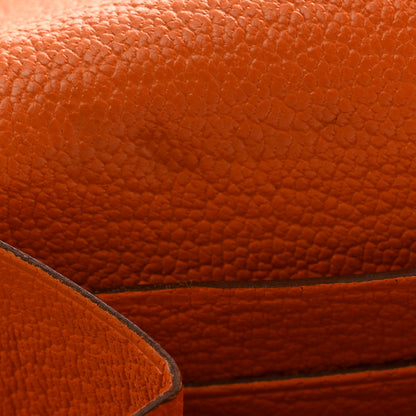 Hermes Chevre Mysore Kelly Longue Wallet Orange 11 of 14