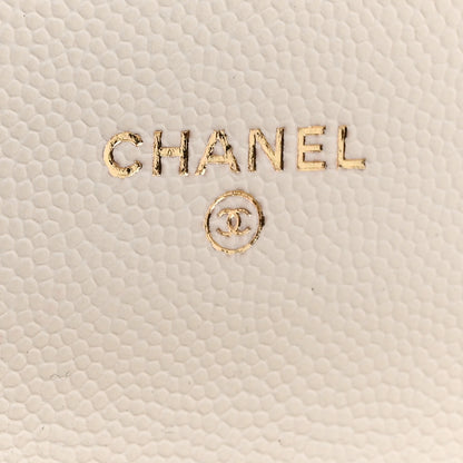 Chanel Caviar Quilted Mini Clutch With Chain White 6 of 11