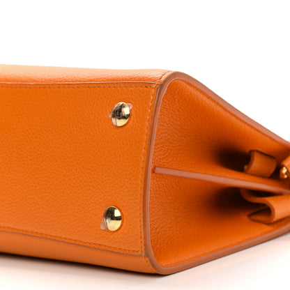 Burberry Grainy Calfskin Mini Title Bag Orange 9 of 10