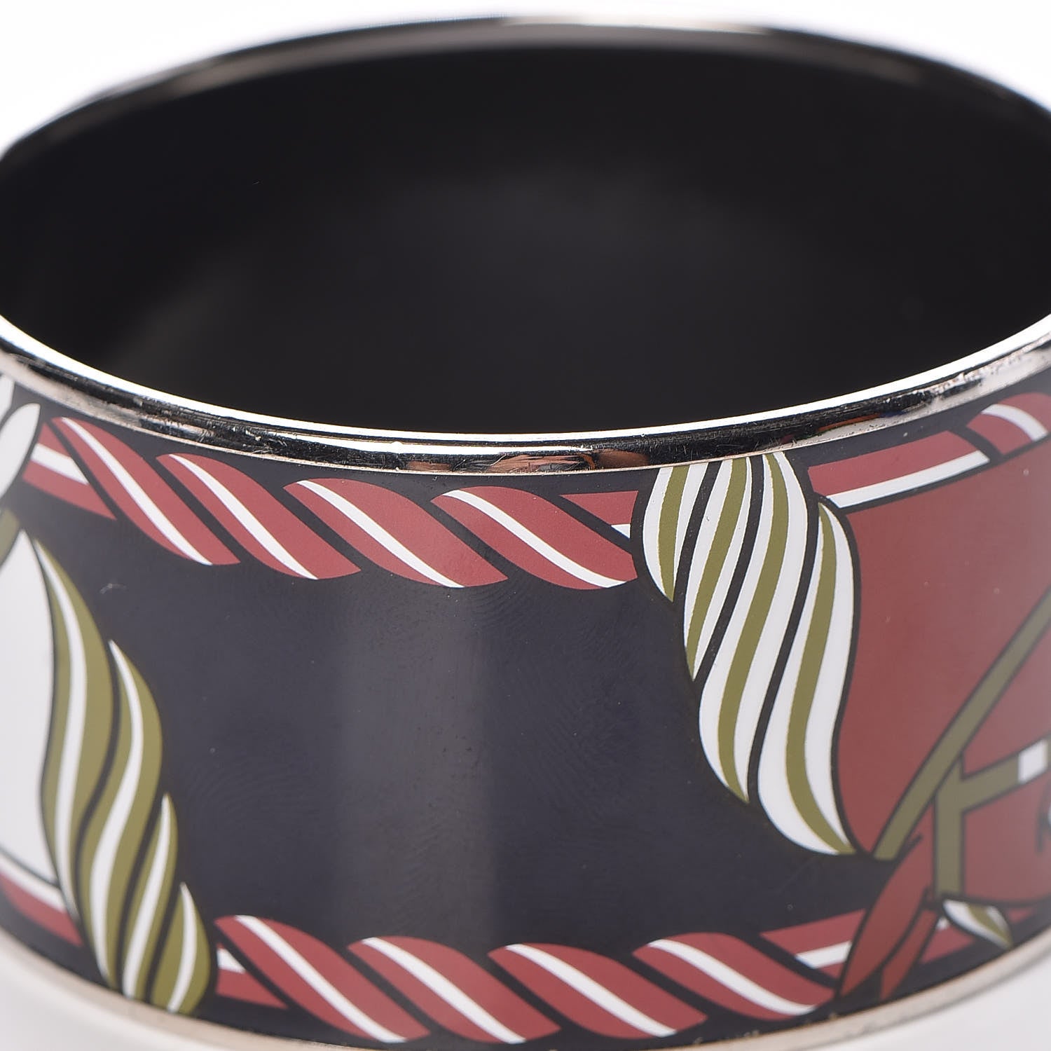 Hermes Enamel Printed Quadrige Extra Wide Bracelet 70 6 of 7