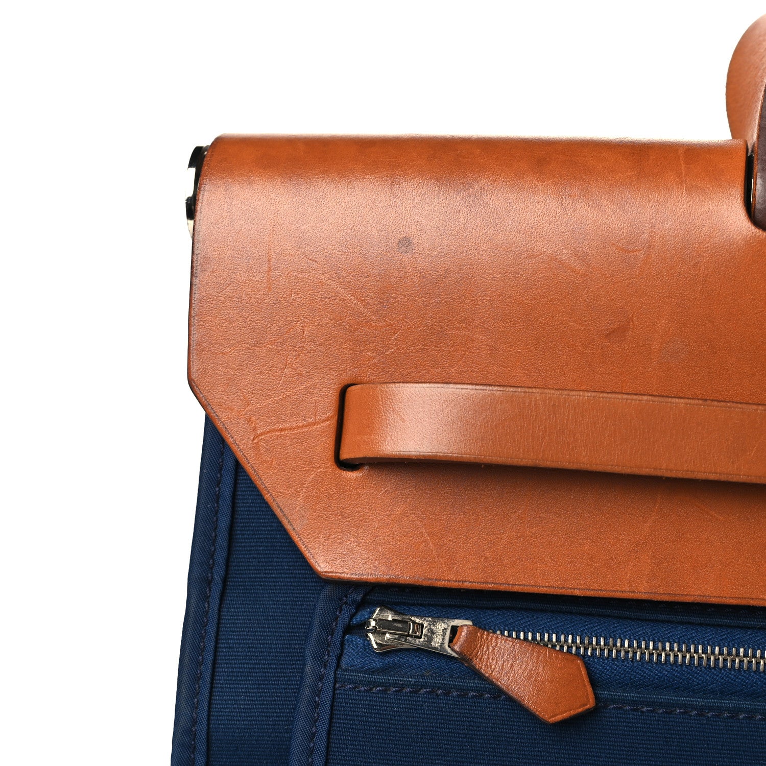 Hermes Toile Vache Hunter Herbag Zip 39 MM Bleu De Malte 14 of 16